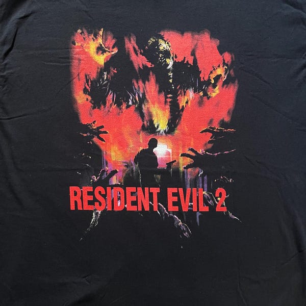 Resident Evil 2 Zombie - T Shirt - Various Sizes Survival Horror PlayStation PS1