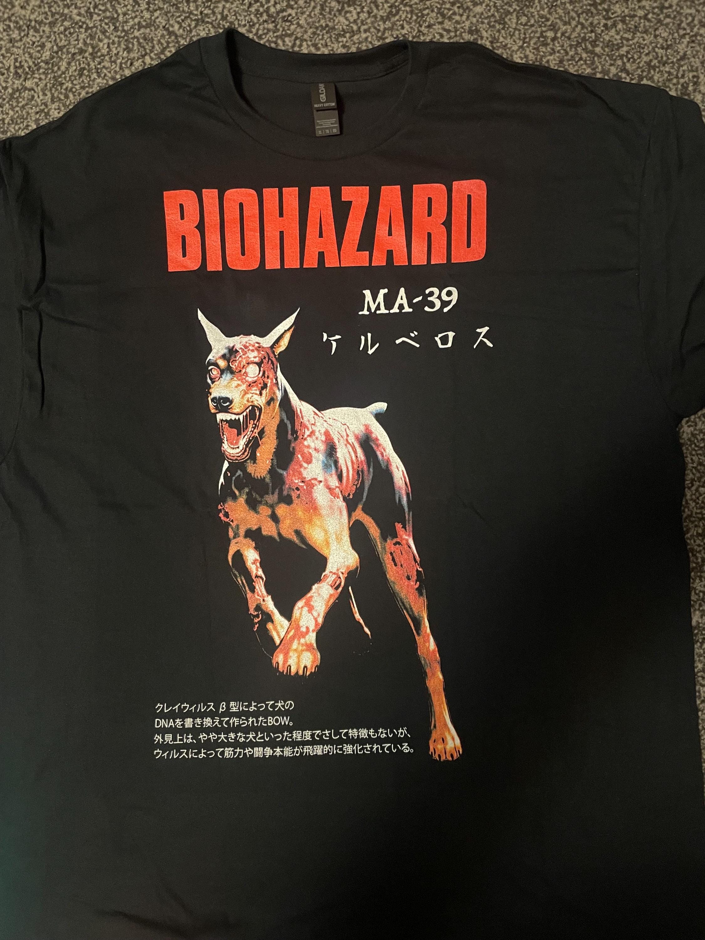 Resident Evil - Cerberus BIOHAZARD vers Zombie Dog T Shirt - Various Sizes Survival Horror PlayStation PS1