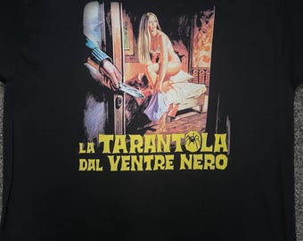 Black Belly of the Tarantula - T shirt - Various Sizes - Giallo Italian Horror Movie