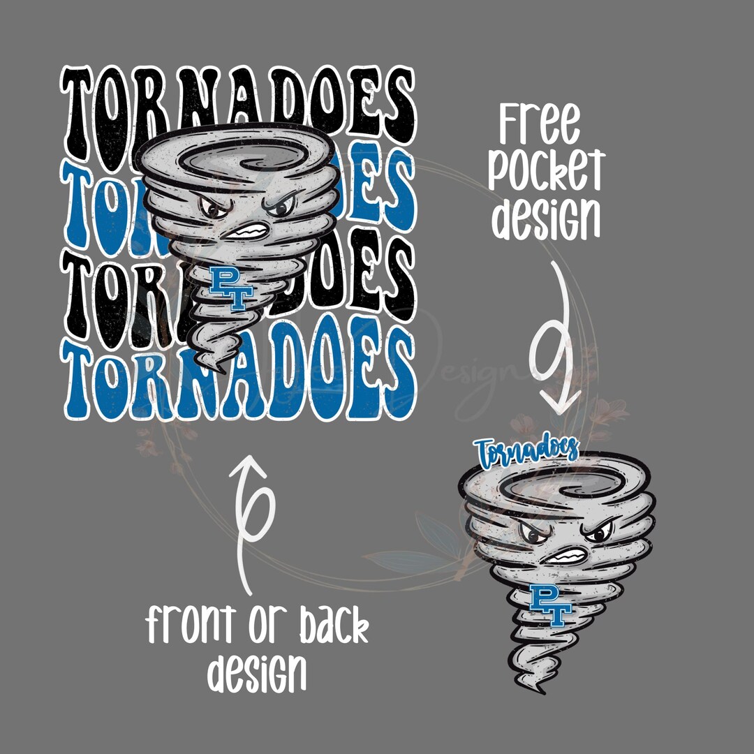 Tilghman Tornadoes, Paducah, Kentucky, Tornado, Blue, White, Black, PNG