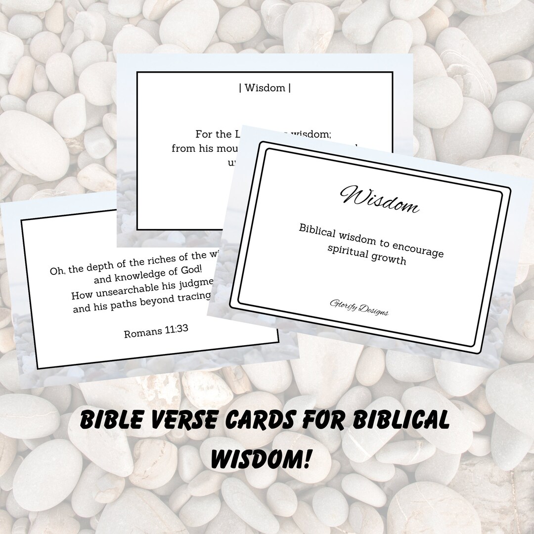 Bible Verse Cards Printable Verse Cards for Wisdom 10-pack of Postcards ...