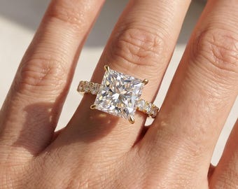3カラット プリンセスカット ラボグロウンダイヤモンド 婚約指輪用