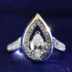 Vintage Moissanite Diamant Ring, Art Deco Ehering, Moissanit Ehering, Besonderer Jahrestag Geschenk Ring Für Sie