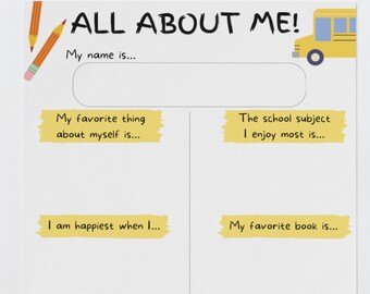 Feuilles de travail de la rentrée scolaire - Téléchargement numérique