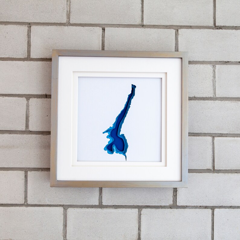 Wall Art Lake Garda 3D Relief Cutaway Image Etsy