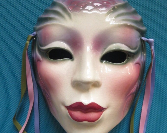 Clay Art Ceramic Face Mask, Art Deco Wall Decor, Mermaid Etsy