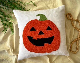 Halloween Punch Needle Pillow | Punch Pillow | Punch Needle Cover | Punch Cover | Punch Name Pillow | Punch Needle Name | Punch Needle