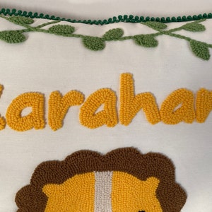 Lion Punch Needle Pillow | Punch | Punch Needle | Punch Needle Pillow | Punch Pillow | Nursery Punch Pillow | Baby Name Gift |Baby Punch Name | Baby Punch | Punch Baby Room | Punch Needle Decor | Punch Needle Art | Nursery Punch Decor