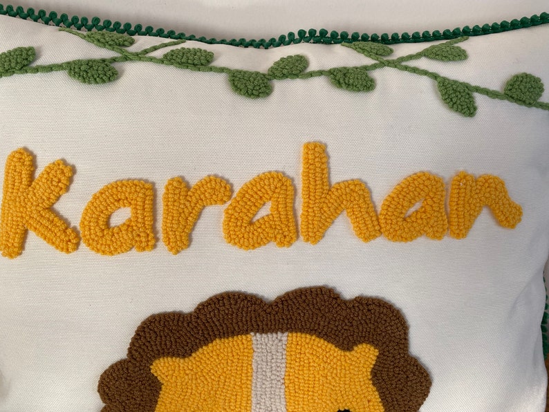 Lion Punch Needle Pillow | Punch | Punch Needle | Punch Needle Pillow | Punch Pillow | Nursery Punch Pillow | Baby Name Gift |Baby Punch Name | Baby Punch | Punch Baby Room | Punch Needle Decor | Punch Needle Art | Nursery Punch Decor