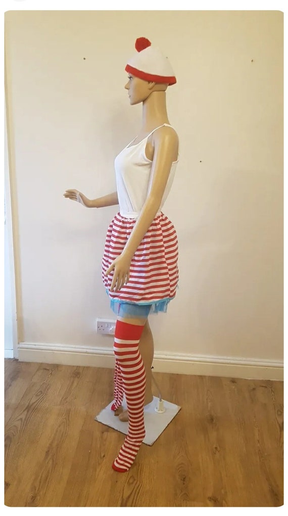 Wheres Wally Ladies Costume 80s Wenda Cartoon Fancy Dress Etsy UK