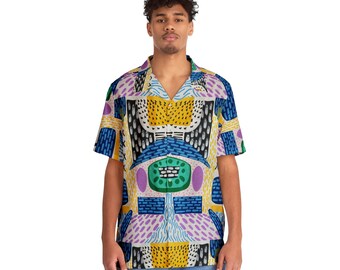 Chemise hawaïenne imprimée d'une illustration originale