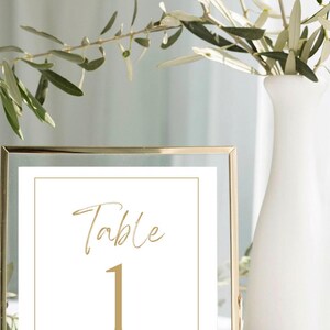 PRINTABLE Daisy Table Numbers, Modern Wedding Table Number Cards ...