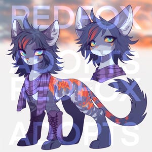 Furry Character- Original Fursona Character- Unique One of a Kind Adoptable OC