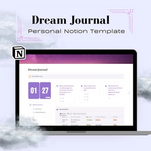 Modello di nozione personale del diario dei sogni, interpretazione dei sogni, sogno lucido, diario della consapevolezza, download digitale