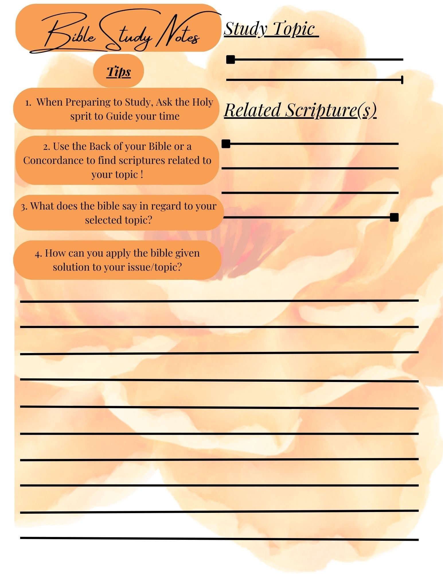 Bible Study Worksheet Etsy Bible Study Worksheet Etsy