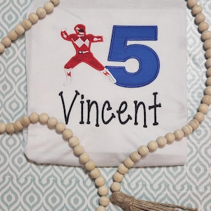 Power Ranger Birthday Shirt