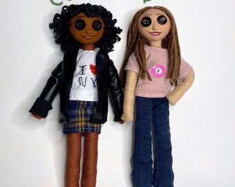 Handmade customized Coraline inspired doll / Custom Coraline doll.   ( Buttoneyedyou _ buttoneyedyou _ buttoneyedyouCA )