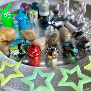 Playdough Stampers Space Playdough Stamps Set of 8 Stamps Christmas Gift  Stem Toy Playdough Tools Wooden Toys Stocking Stuffer 