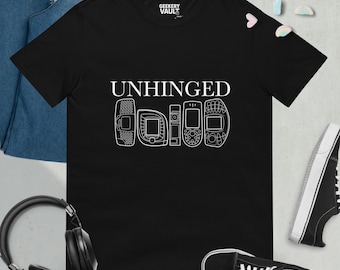 UNHINGED Nokia Phones T‑Shirt – 2000s Y2K Retro Tech Short‑Sleeve Unisex Tee