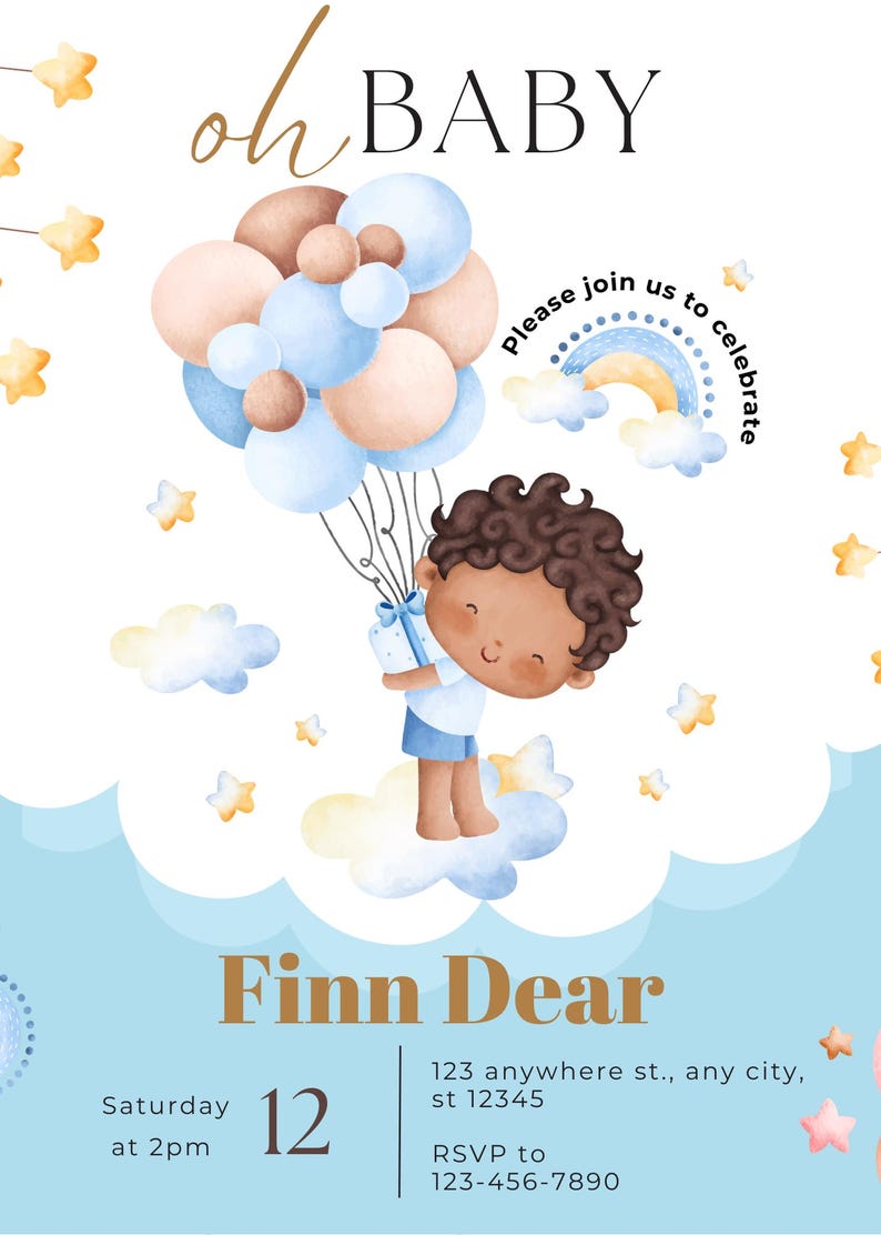 Digital Baby Shower Card Sayings, Printable Baby Card, New Baby Card