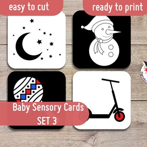 Délices sensoriels enchanteurs (lot de 3), cartes sensorielles interactives pour bébé pour stimuler le développement, téléchargement immédiat, prêt à imprimer