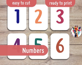 Number Mastery Flashcards | 100 Cards Set | Montessori Flashcards | Educational Printables | Instant Download | Ready to Print