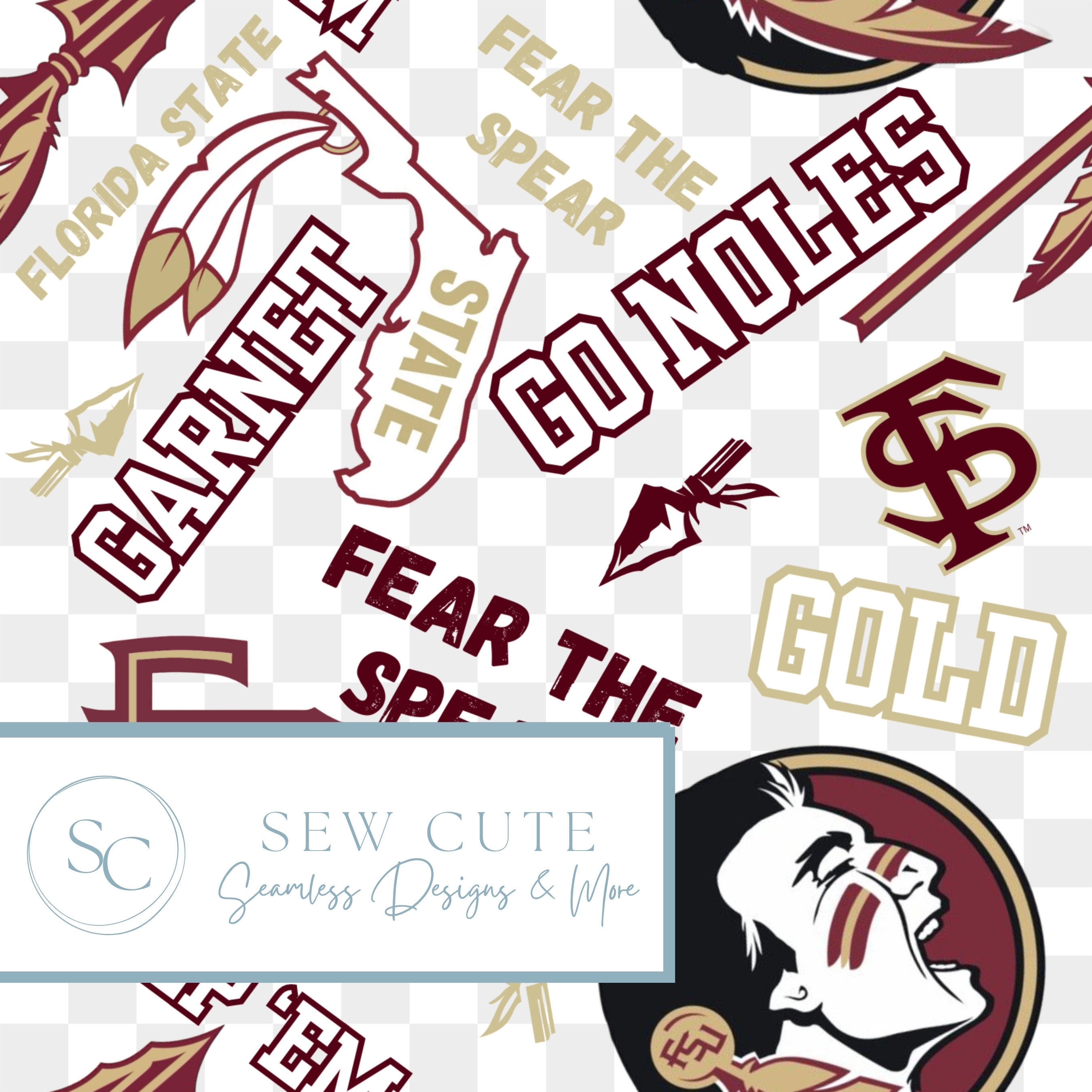 Noles Grey Checker Seamless