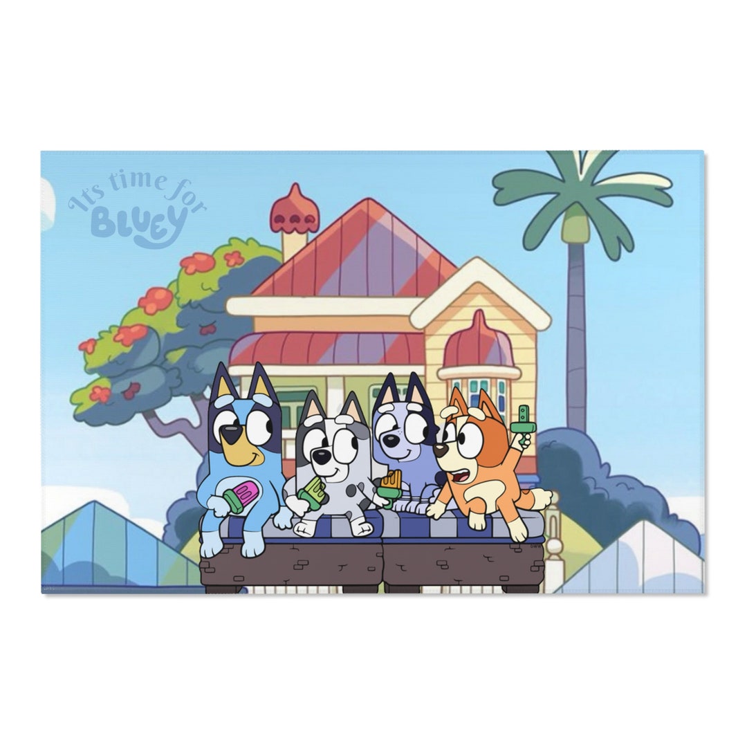 Bluey Area Rugs 2 Designs 3 Sizes We Can Put Any Design Etsy