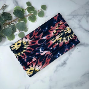 Scrunchy Headband, Turban Wide Headband, Tie Dye Headband, Headband for Men, Workout Headband, Hippie Headband, Boho Bandeau, Yoga Headband,