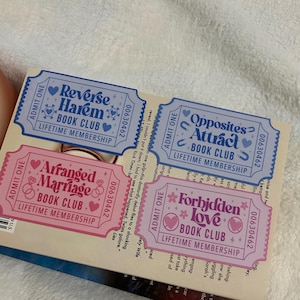 Book Trope Ticket Stub Bookmarks – Admit One to Your Favorite Romance Plot
