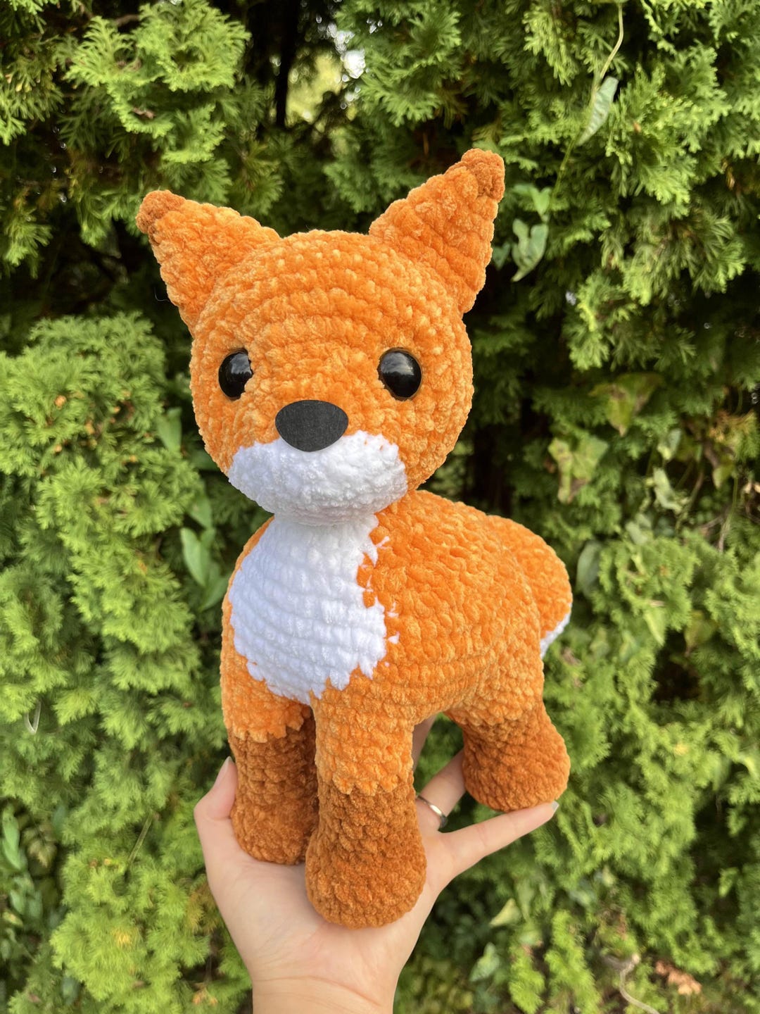 Crochet Fox Plushie: Handmade Stuffed Animal Amigurumi (READY TO SHIP ...