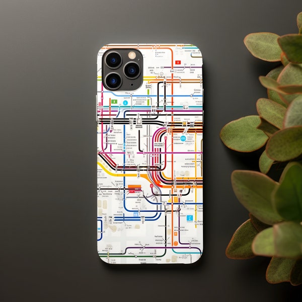 Train Subway Map Phone 15 Case Train Subway iPhone 15 Pro Max Case Slim iPhone Case Train Map Bus Trending iPhone 15 Pro/14/13/12/11 Gift