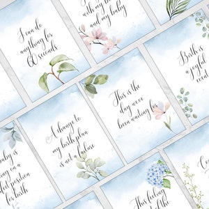 40 cartes d’affirmation de naissance, citations de naissance positives imprimables, cartes Doula minimalistes, cadeau de baby shower, téléchargement numérique