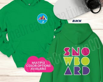 Snowboard Hoodie 90s Ride Graphic Sweatshirt