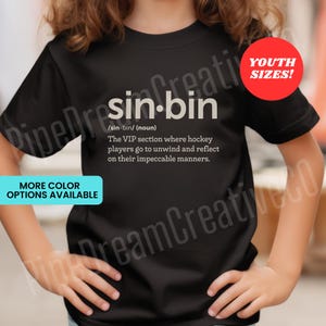 Youth Sin Bin Funny Hockey Definition T-Shirt