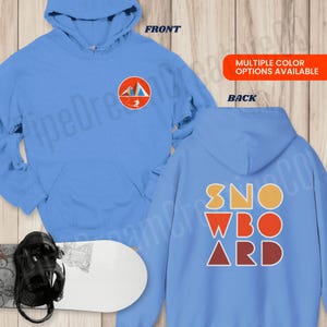 Sudadera con capucha y gráfico retro de snowboard