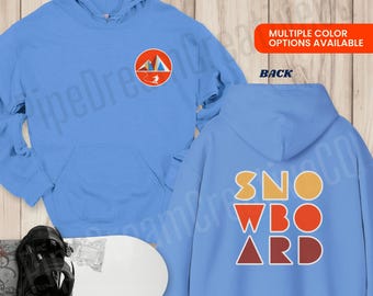 Snowboard Retro Graphic Hoodie Sweatshirt