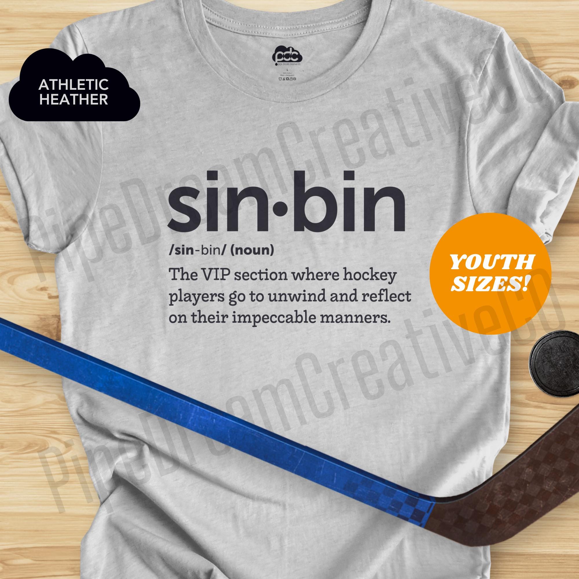 Youth Sin Bin Hockey Definition Shirt for Youth Hockey