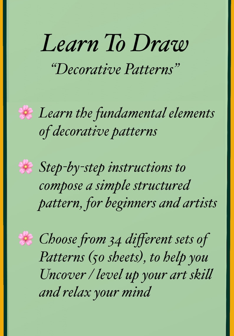 Patterns Practice Sheets and Coloring (50 Pages), Learn to Draw Mandala ...