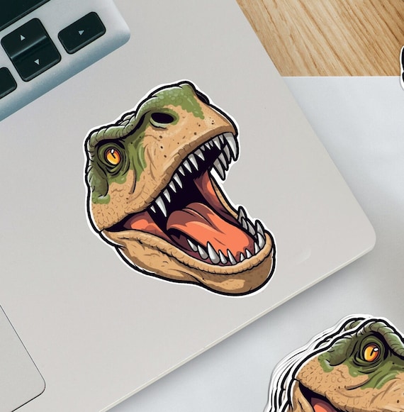 T-rex Head Sticker - Etsy