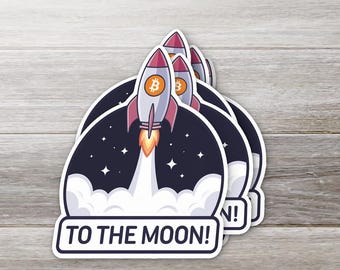 Bitcoin To The Moon Sticker