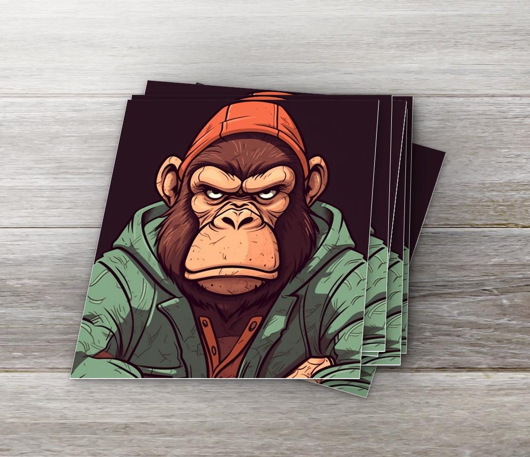 Angry Ape Sticker - Etsy