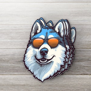 Cool Sunny Husky Hues Sticker