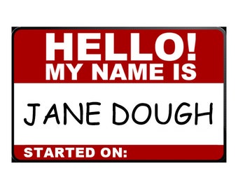 Sourdough Starter Name Stickers- Hello! My Name is: Jane Dough