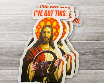 Jesus Take the Wheel Sticker