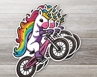 Cycling Unicorn Sticker