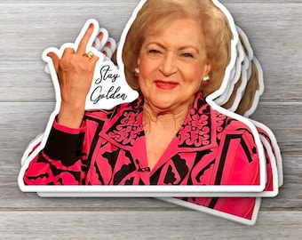 Stay Golden Middle Finger Sticker