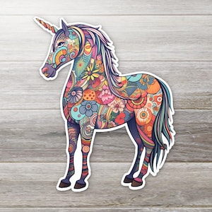 WeiWei Unicorn Sticker- colorful, whimsical
