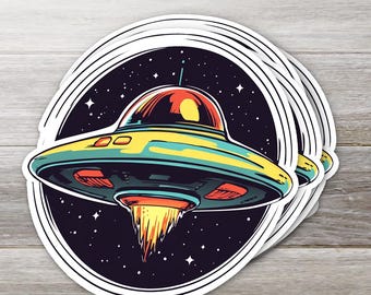 Flying Saucer Sticker