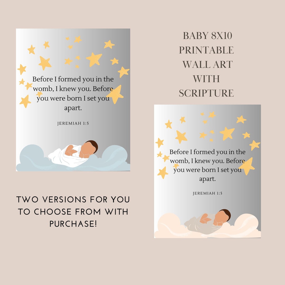 Printable Baby Wall Art With Scripture Etsy